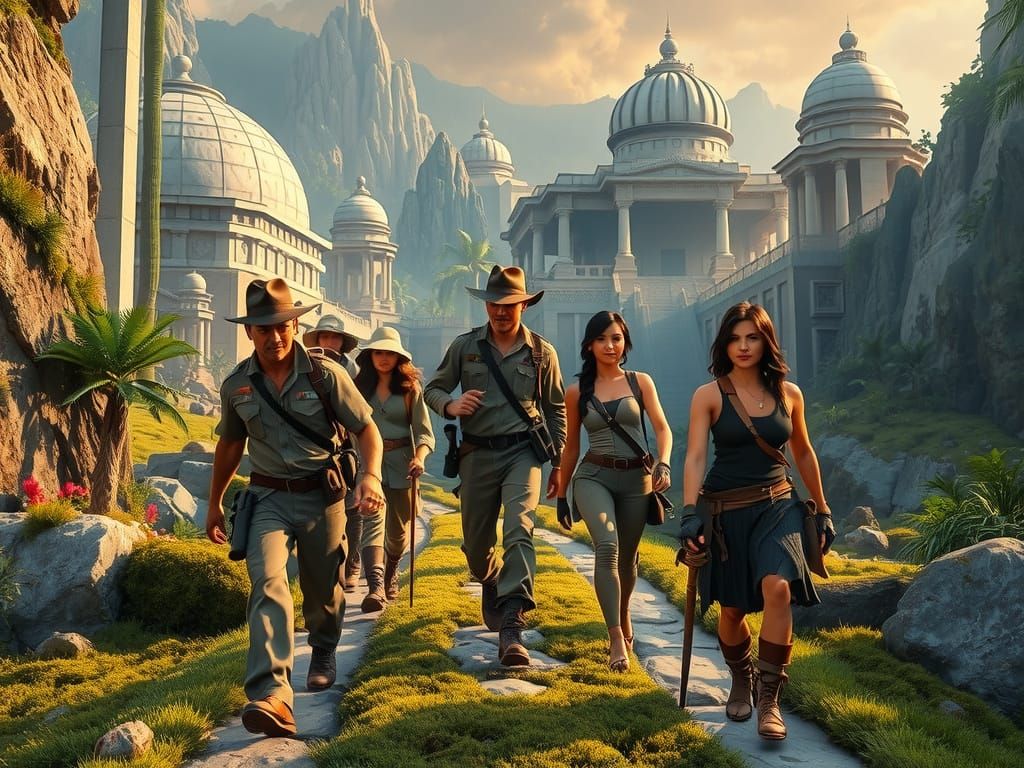 Crystal Jungle Adventure in Golden Light