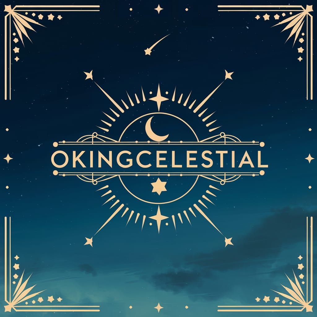 Celestial Anime Key Visual with Stars and Moon