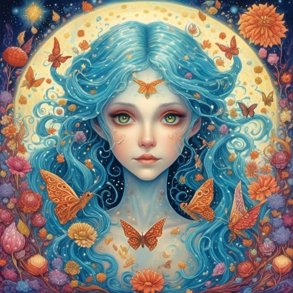 Bioluminescent Deep Sea Creatures in Glitter-Scape