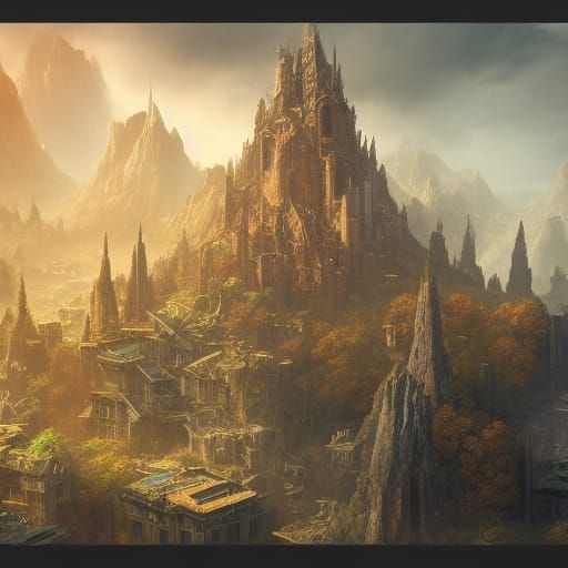 Fantastical Detailed Matte Painting of Oliver