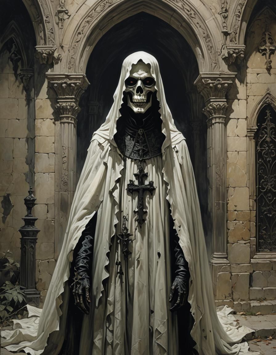 Sinister Gothic Ghost in Dark Fantasy Style