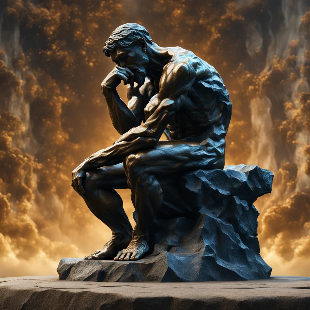 Bronze Sculpture of The Thinker by Rodin