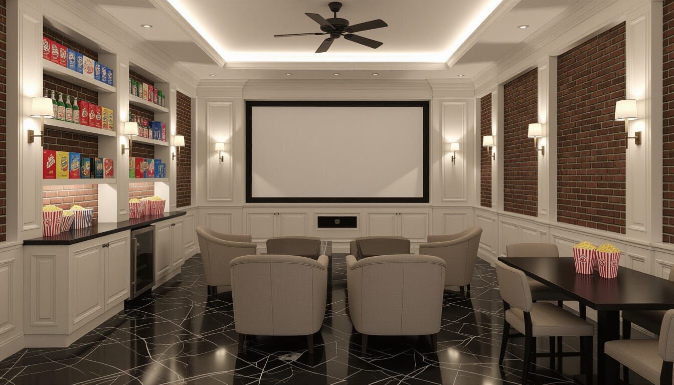 Grand Victorian Cinema Room with Luxury Ambiance