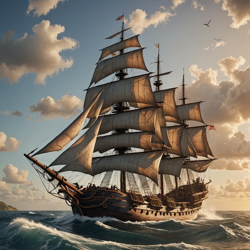 Captain Morgan's Ship: A Caribbean Nautical Scene
