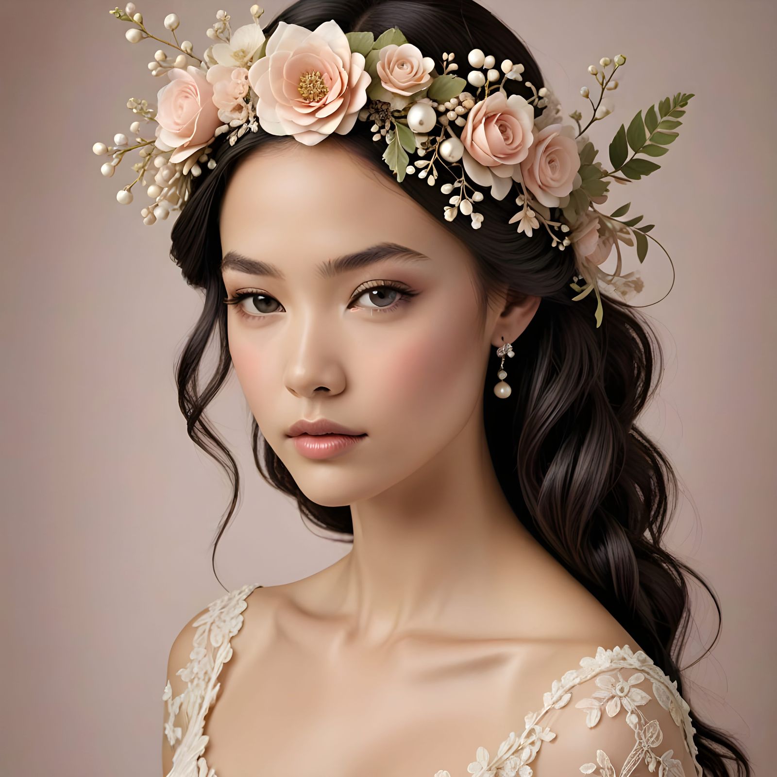 Vibrant Floral Wreath in Watercolor Style