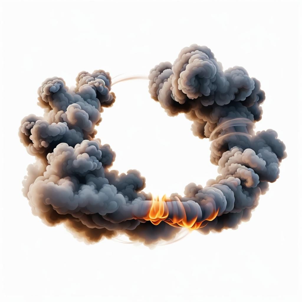 Cartoon Smoke Rings Formation