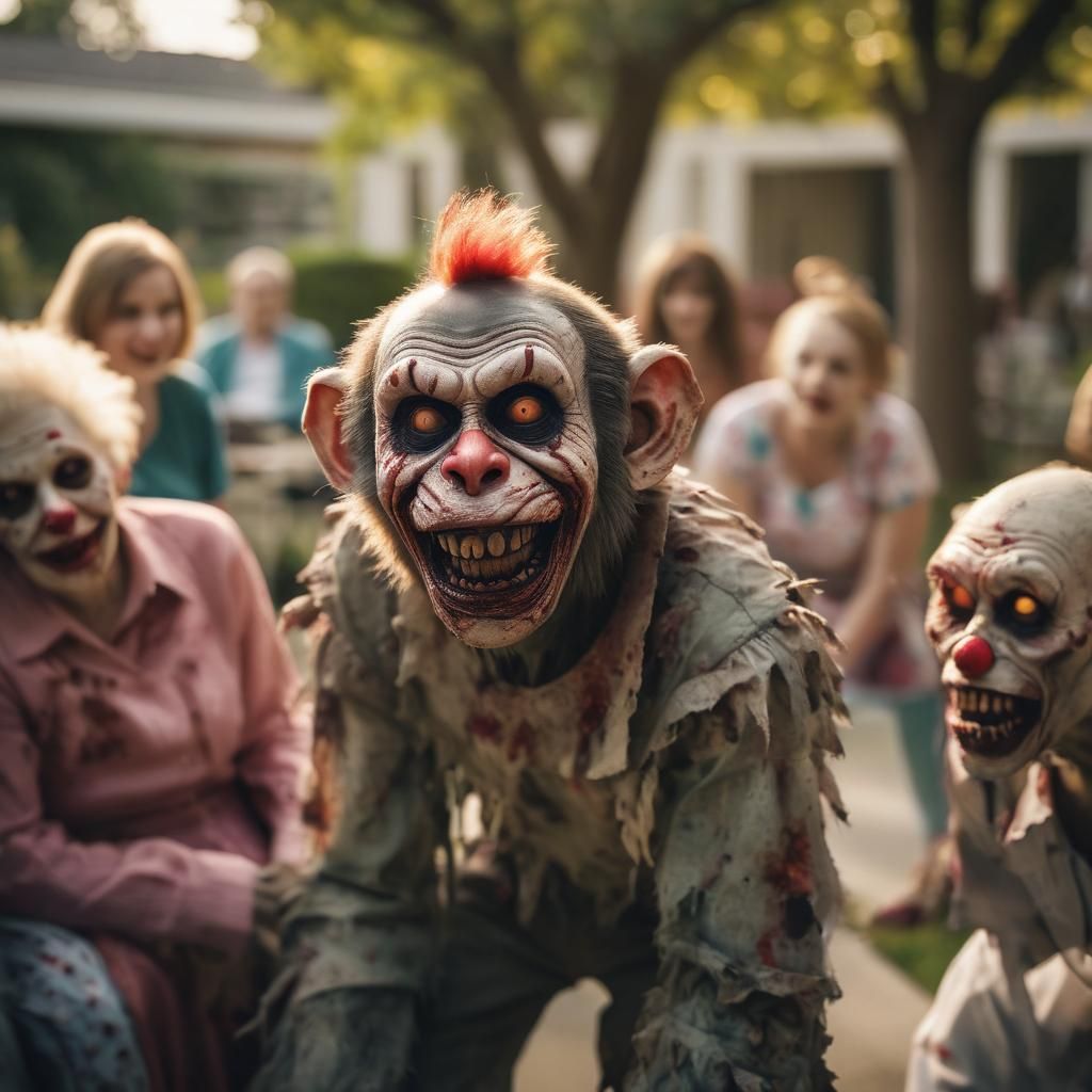 Zombie Monkey Clown: Horror Photography in Nursing Home