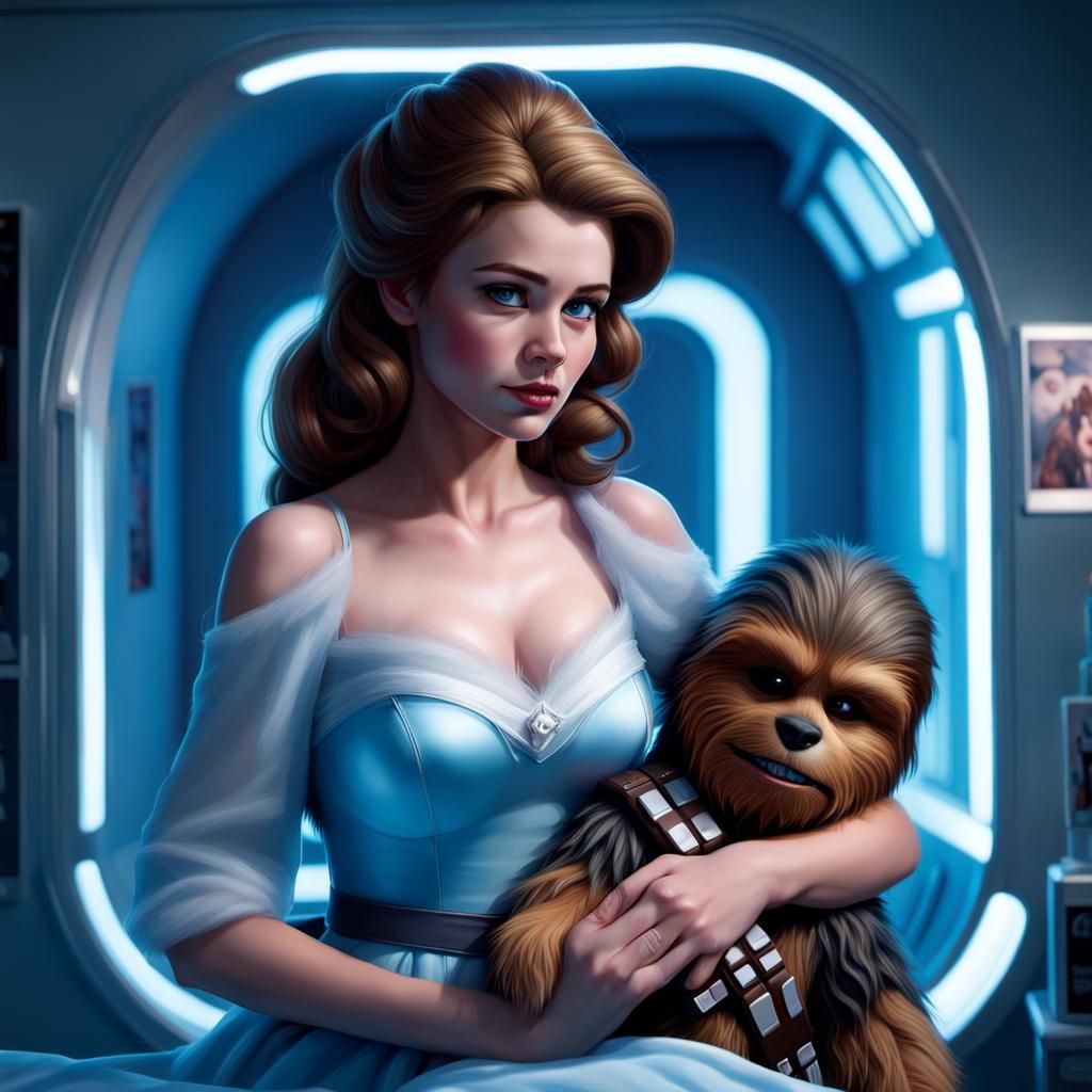 Belle and Chewbacca: A Hyperrealist Portrait