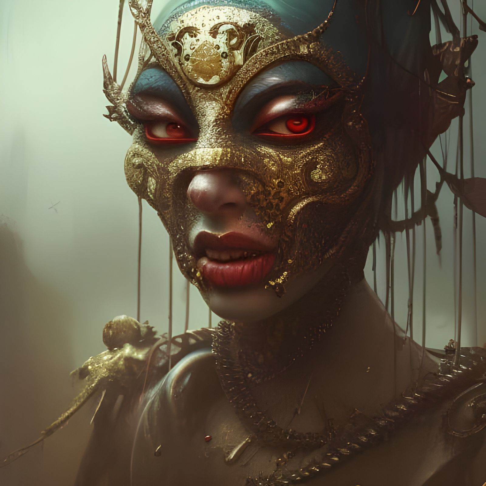 Psychotic Voodoo Madman in the Style of Amano