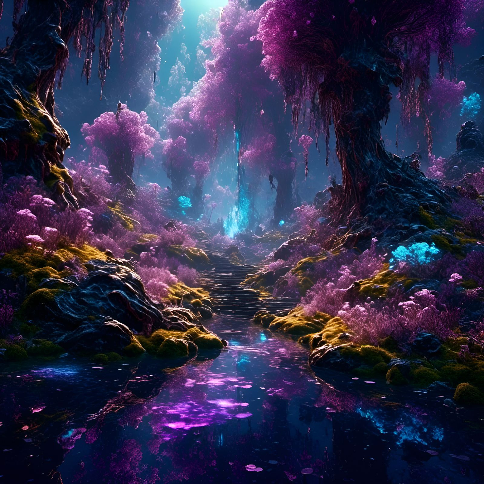 Luminous Forest Aurora Reflected in Lake