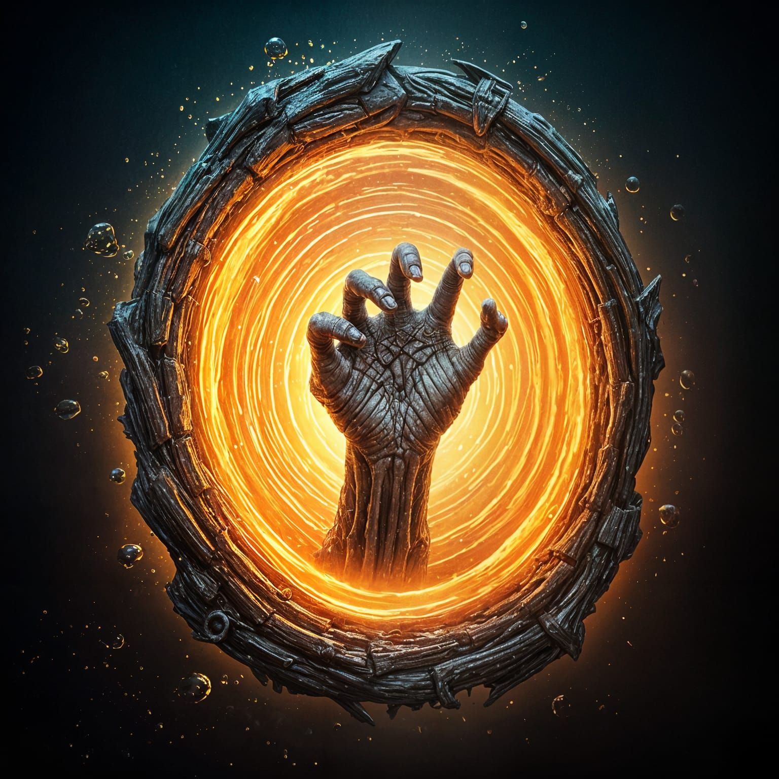 Monster Hand Emerging From Spirit World Portal