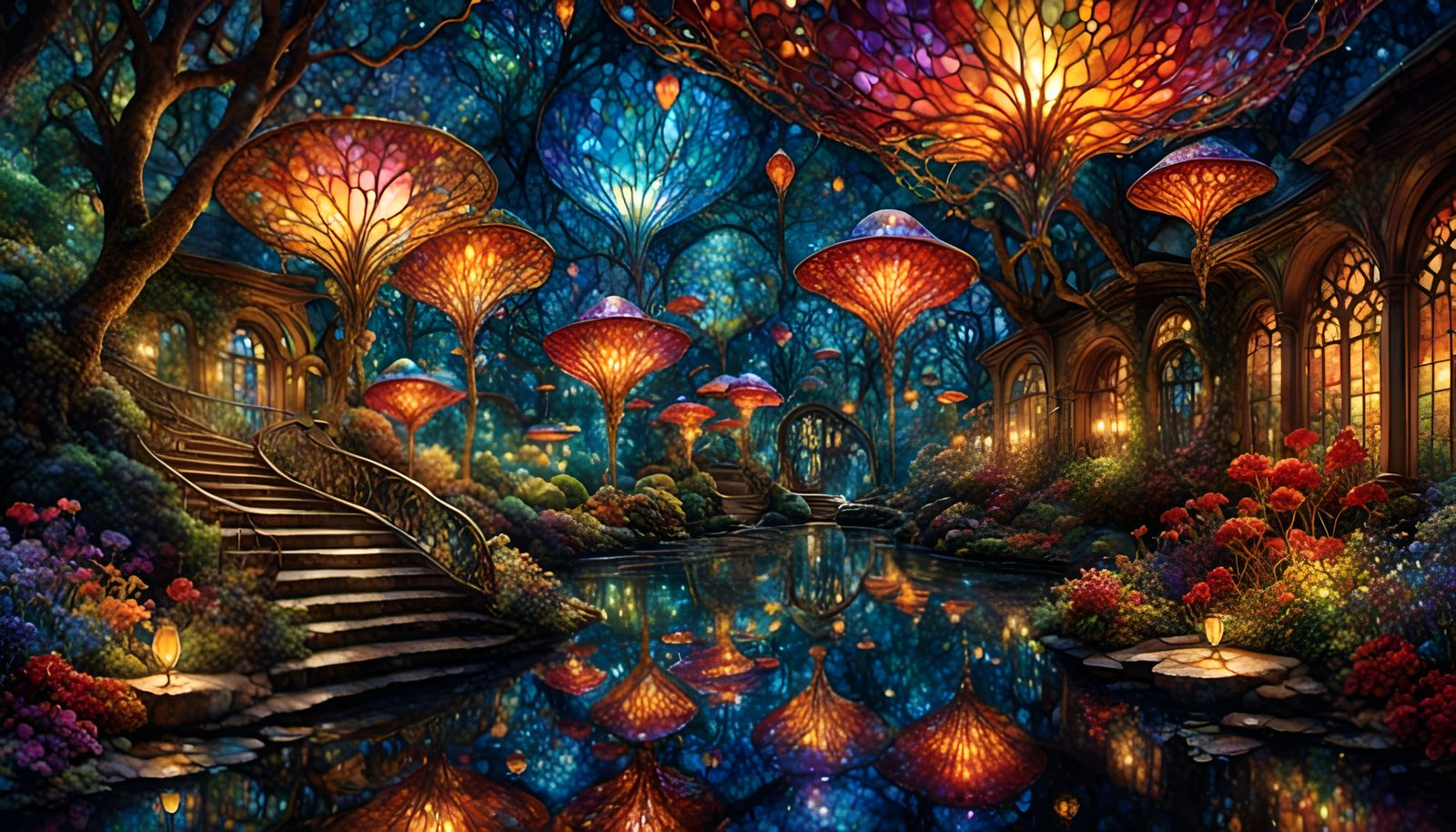 Interdimensional Portal with Organic Architecture in 3D