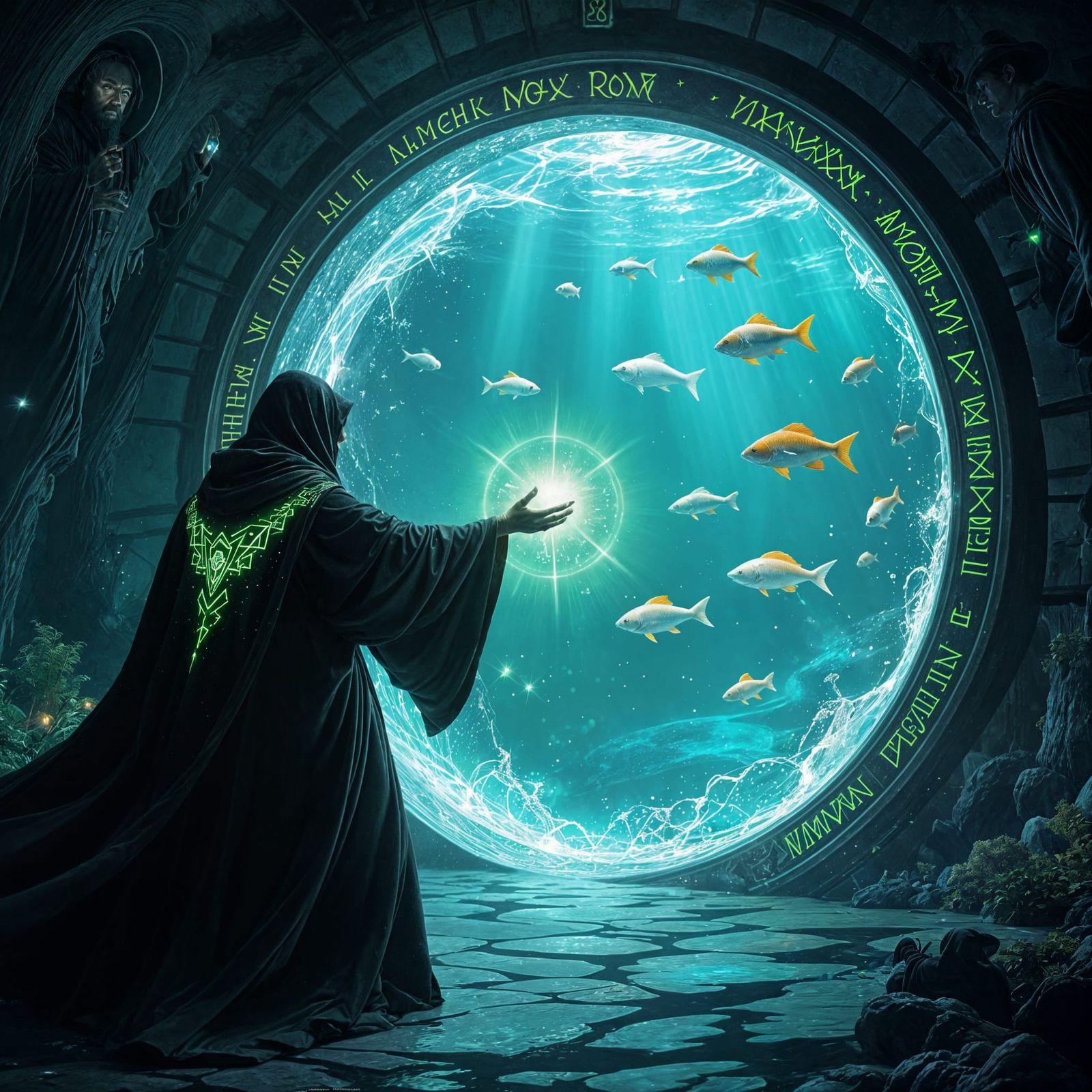 Wizard Opens Portal to Underwater World