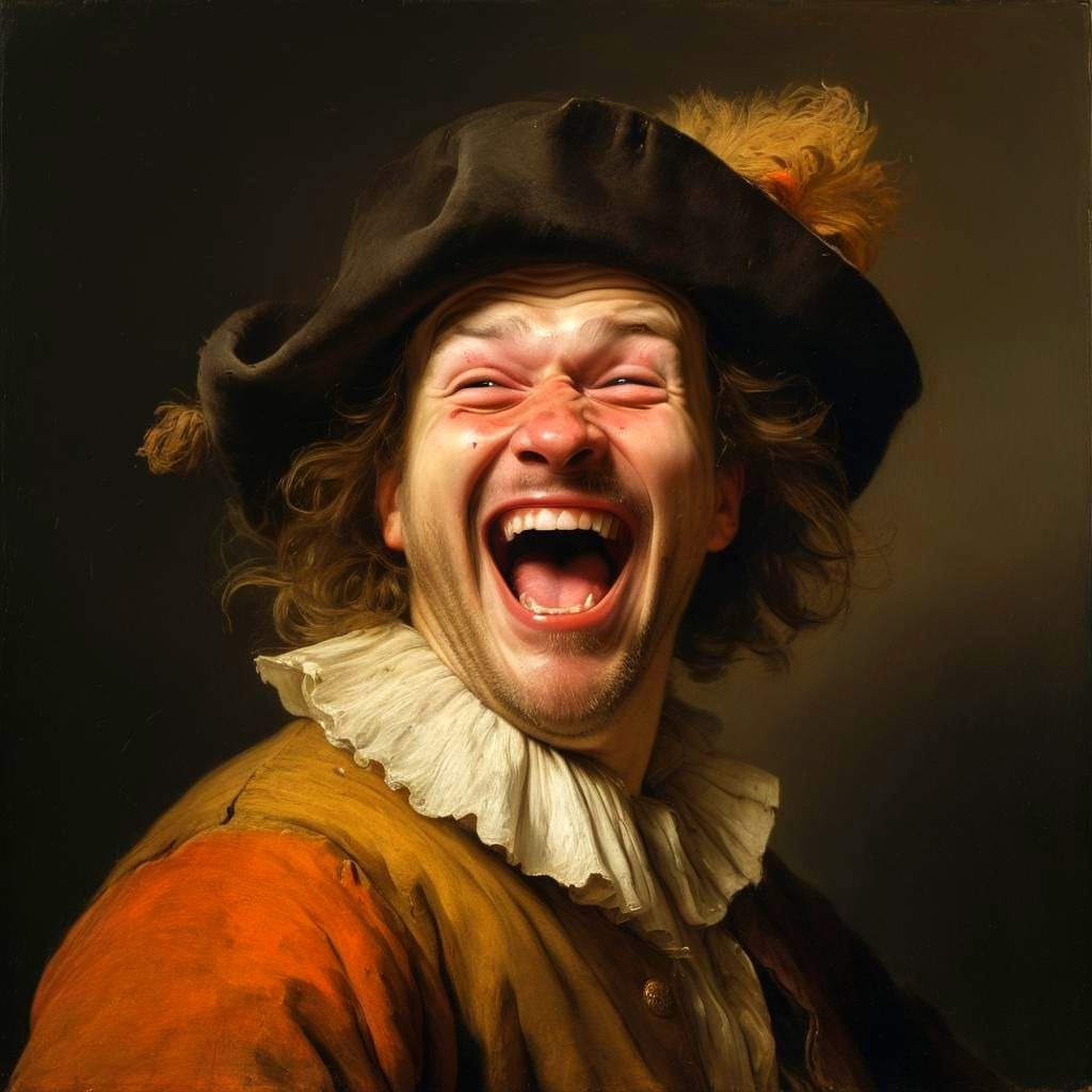 Rembrandt in Hysterical Laughter Over His Own Self-Portrait