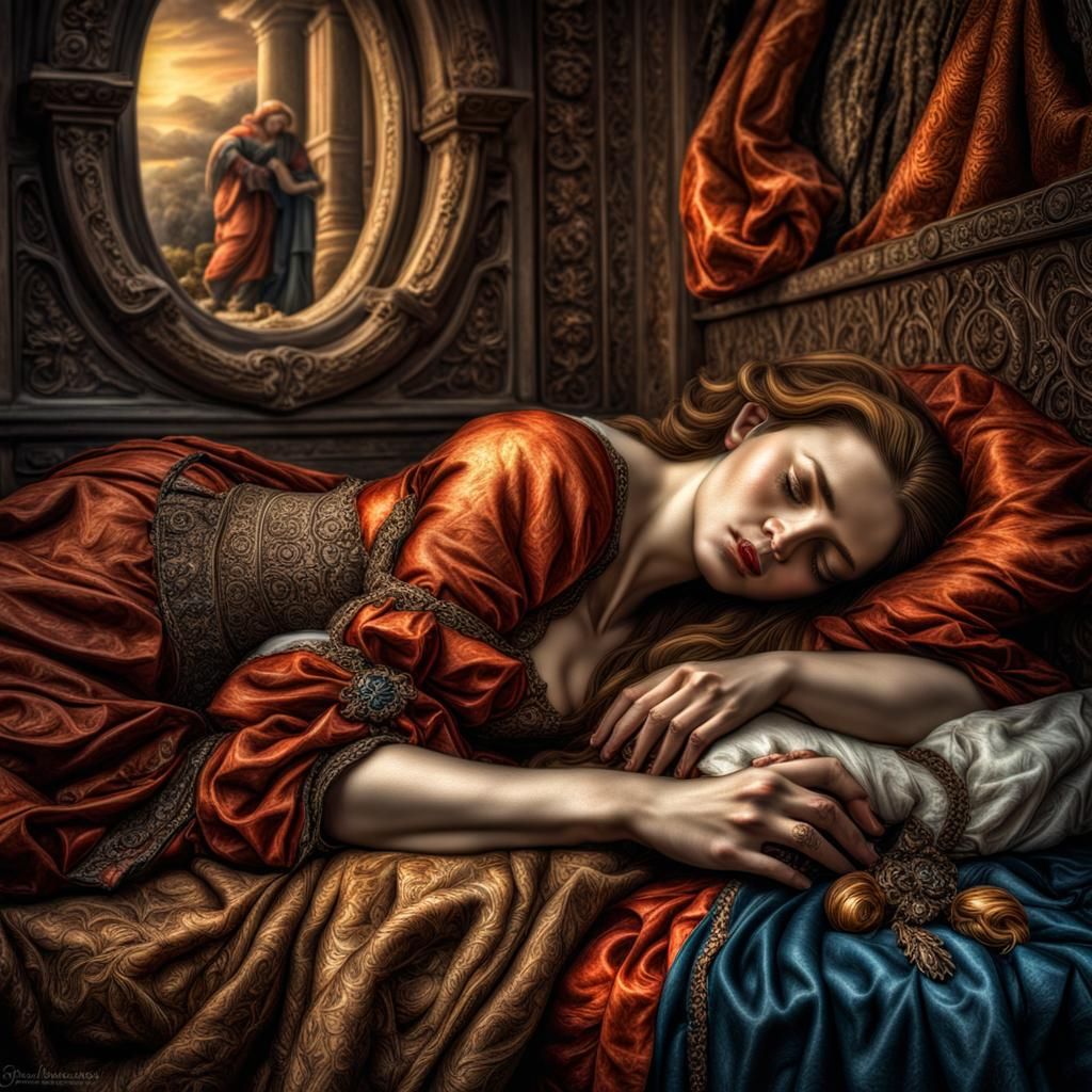 Renaissance Woman: Highly Detailed, Hyperrealistic Dream