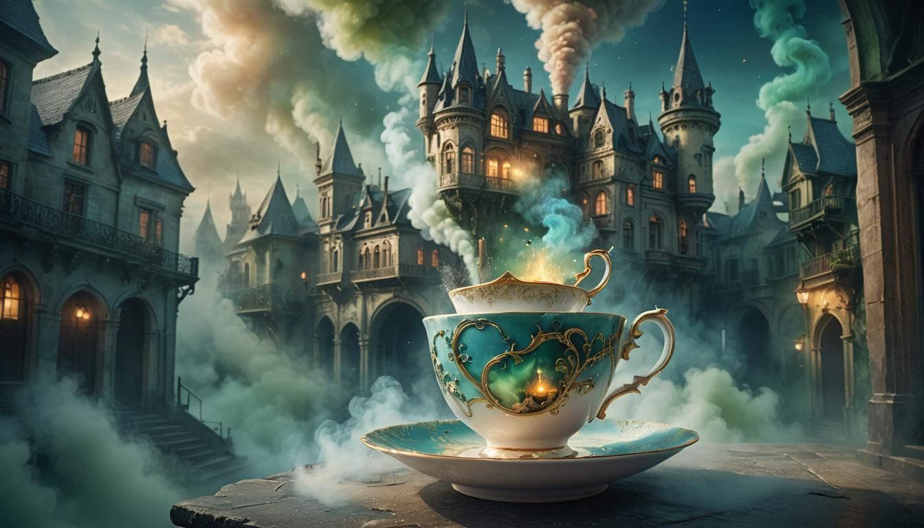 Teacup Town: Surreal Fantasy Concept Art