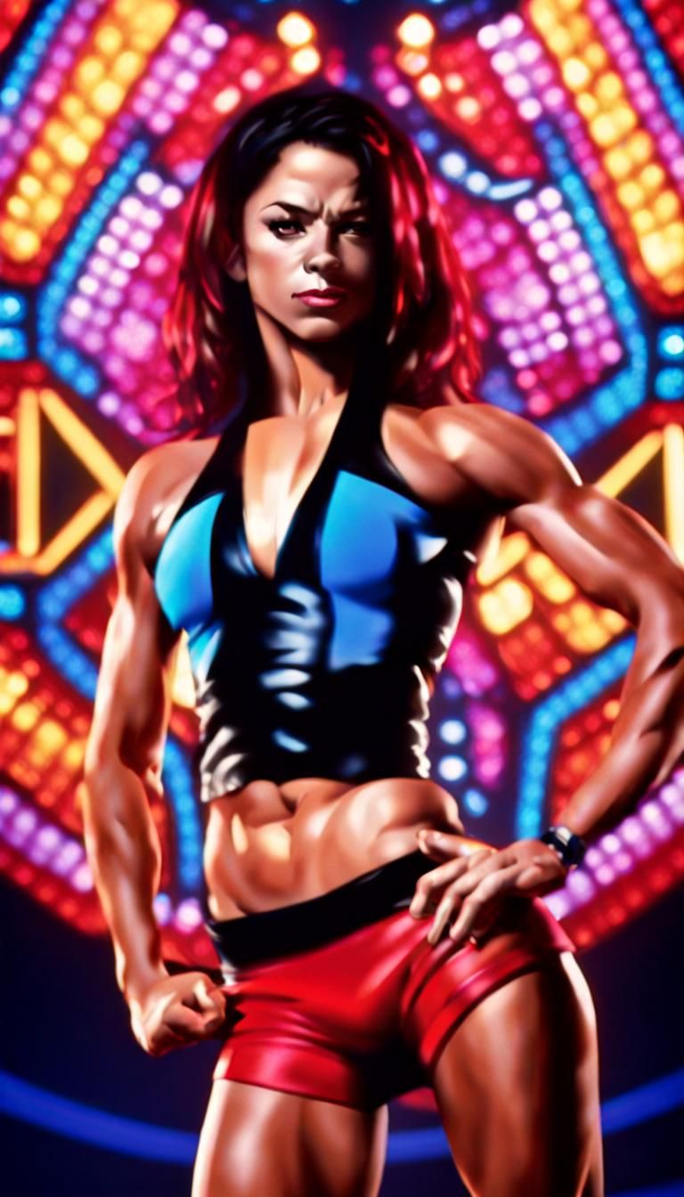 Anime-Style Bodybuilder Dominates Wrestling Ring