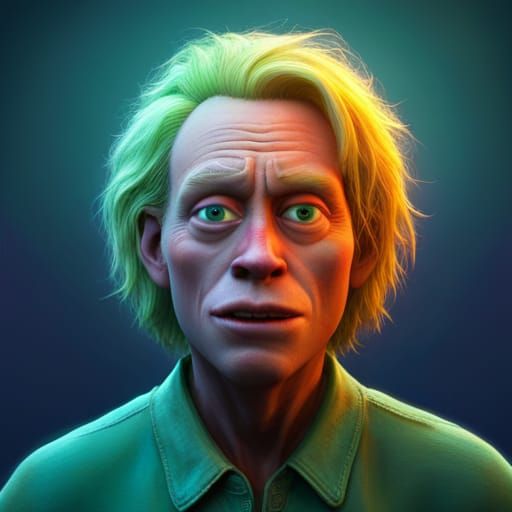 Cursed Rainbow Person in Potato Sack: Pixar-Style