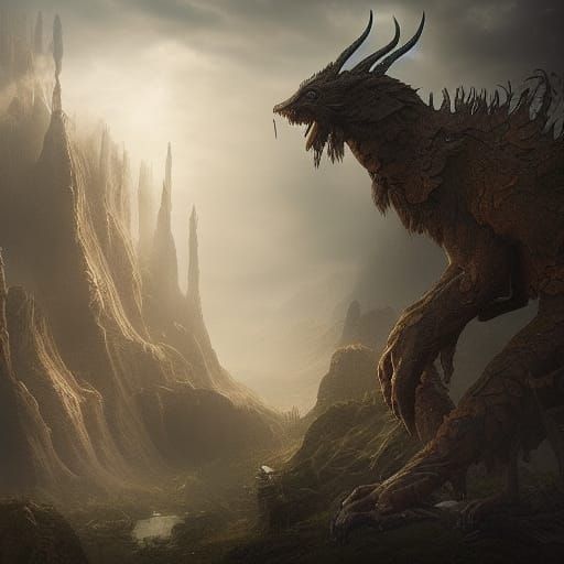 Epic Mythical Creatures in Digital Matte Painting