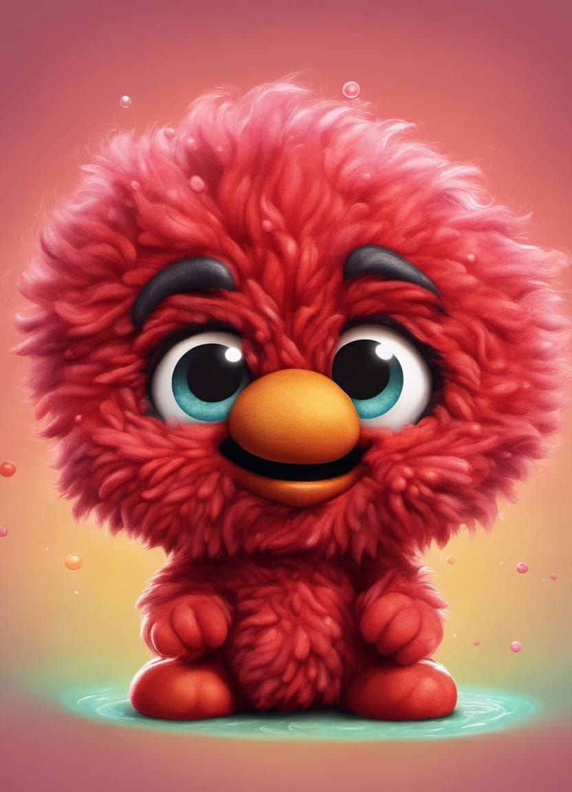 Fuzzy baby Elmo