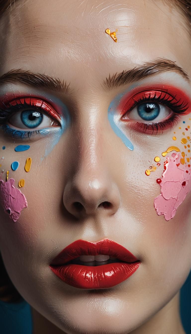 Surreal Pop Art Portrait of a Woman