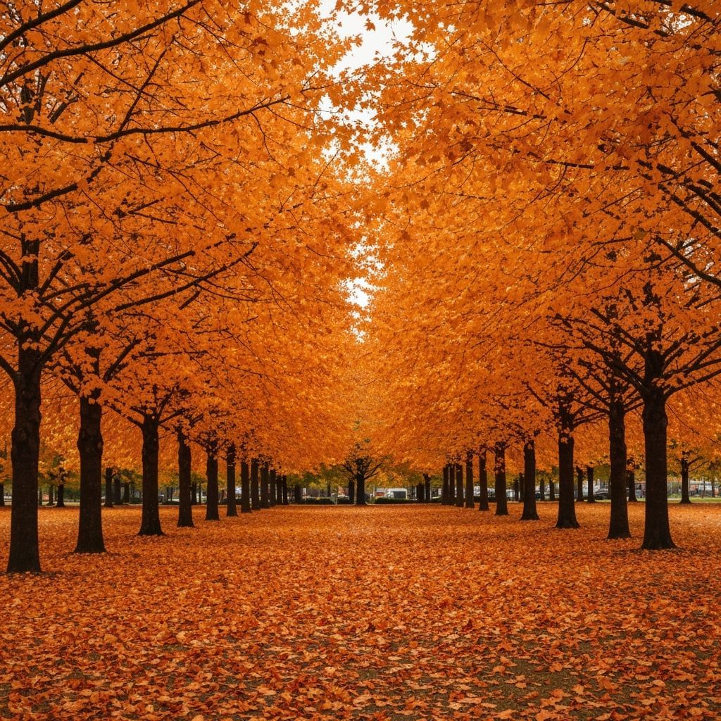 AI Generated Image of Falling Leaves