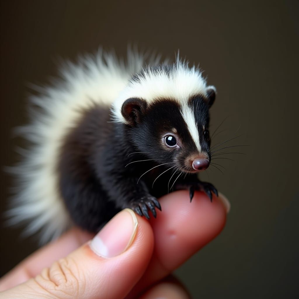 Skunk on Fingertip: A Delicate Balance