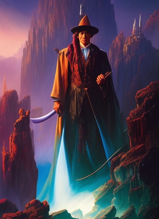 Wizard Fusion in Fantasy Comic Art Style