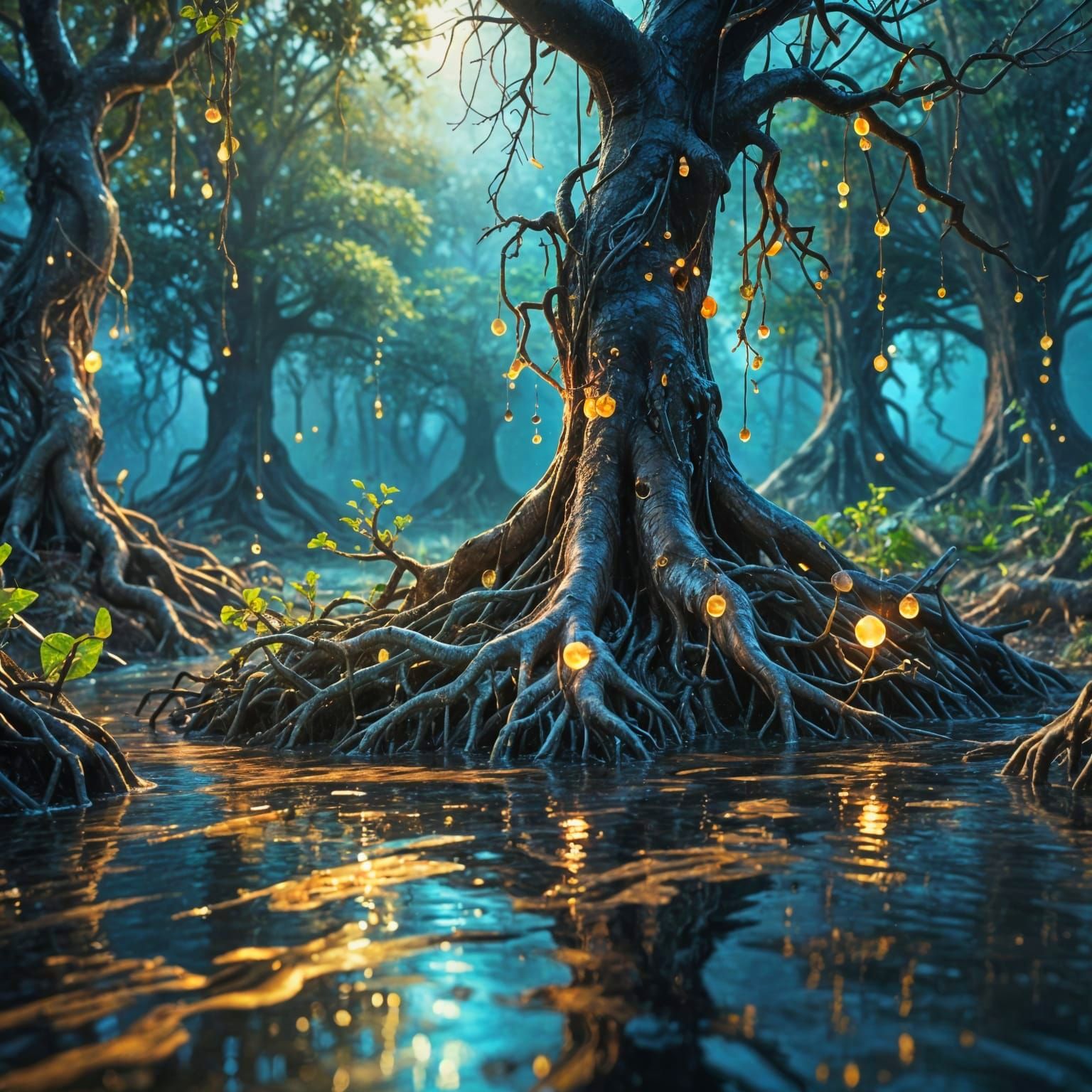 Psychedelic Fractal Trees and Root Systems