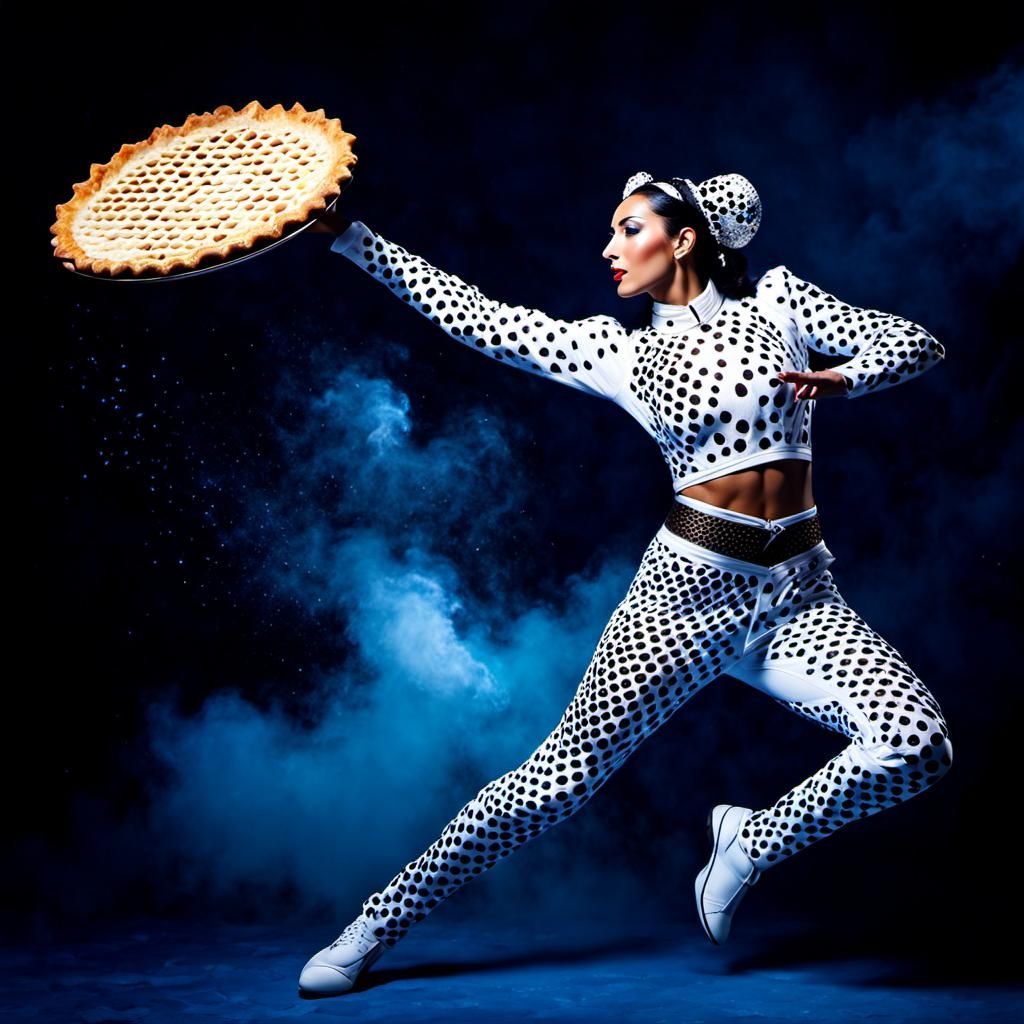 Snow Leopard Honeycomb Girl Juggling Pies