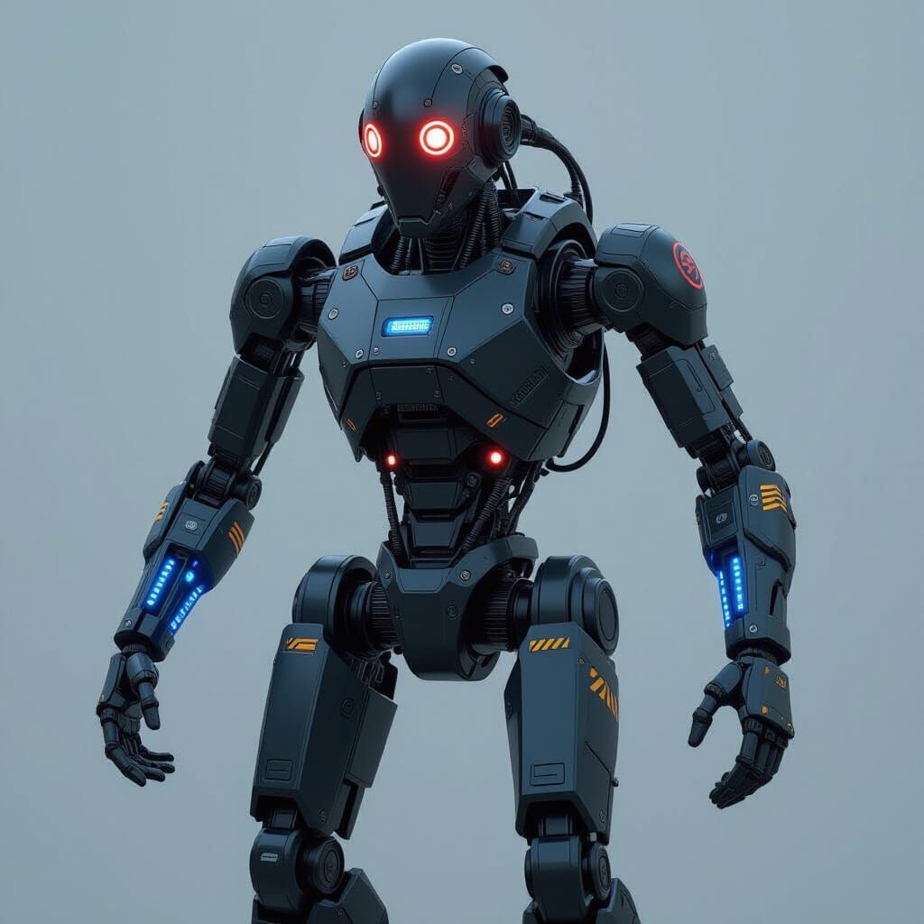 Slender Bipedal Machine with Siren Dome