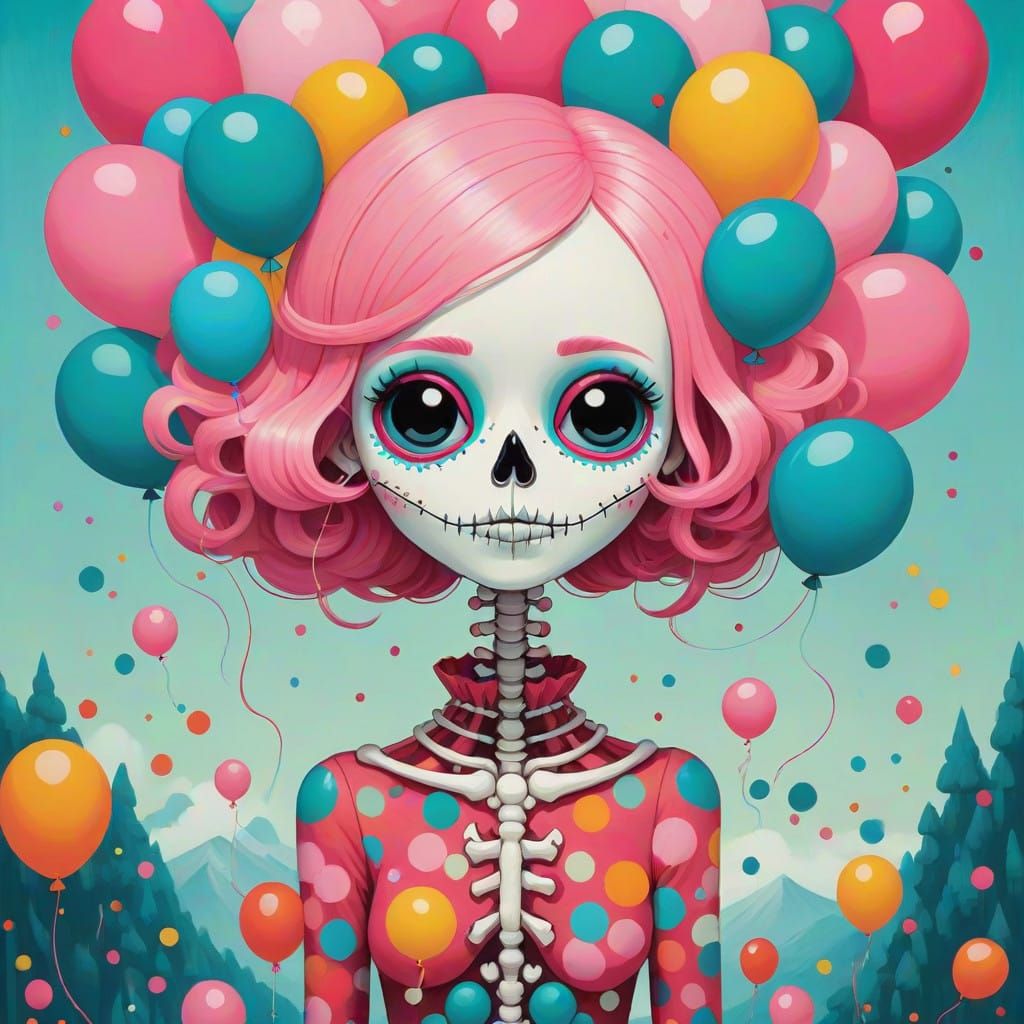 Whimsical Skeleton Declares Love for Fun and Adventure