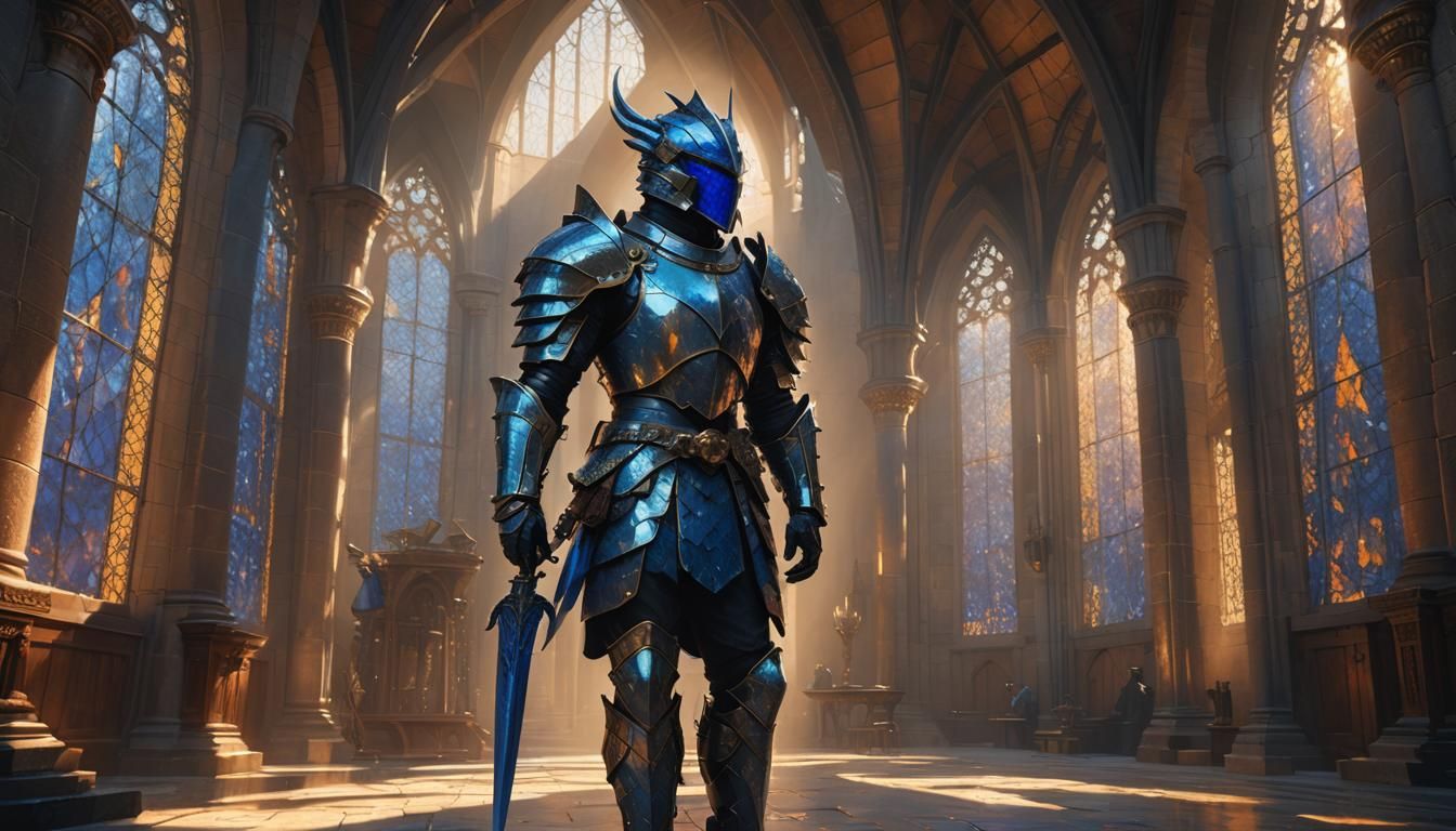 Knight in dragon scale armor