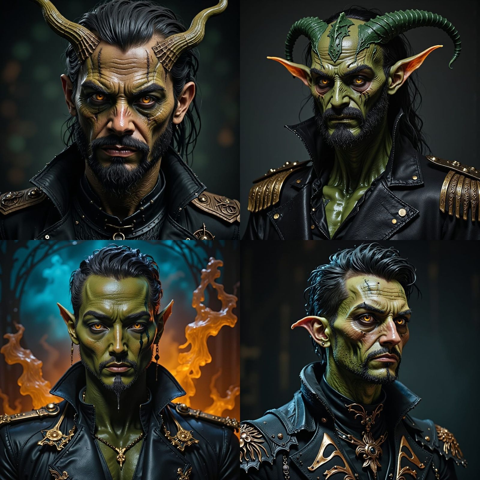 Yuan-ti Captain Portrait in Hyperdetailed Style