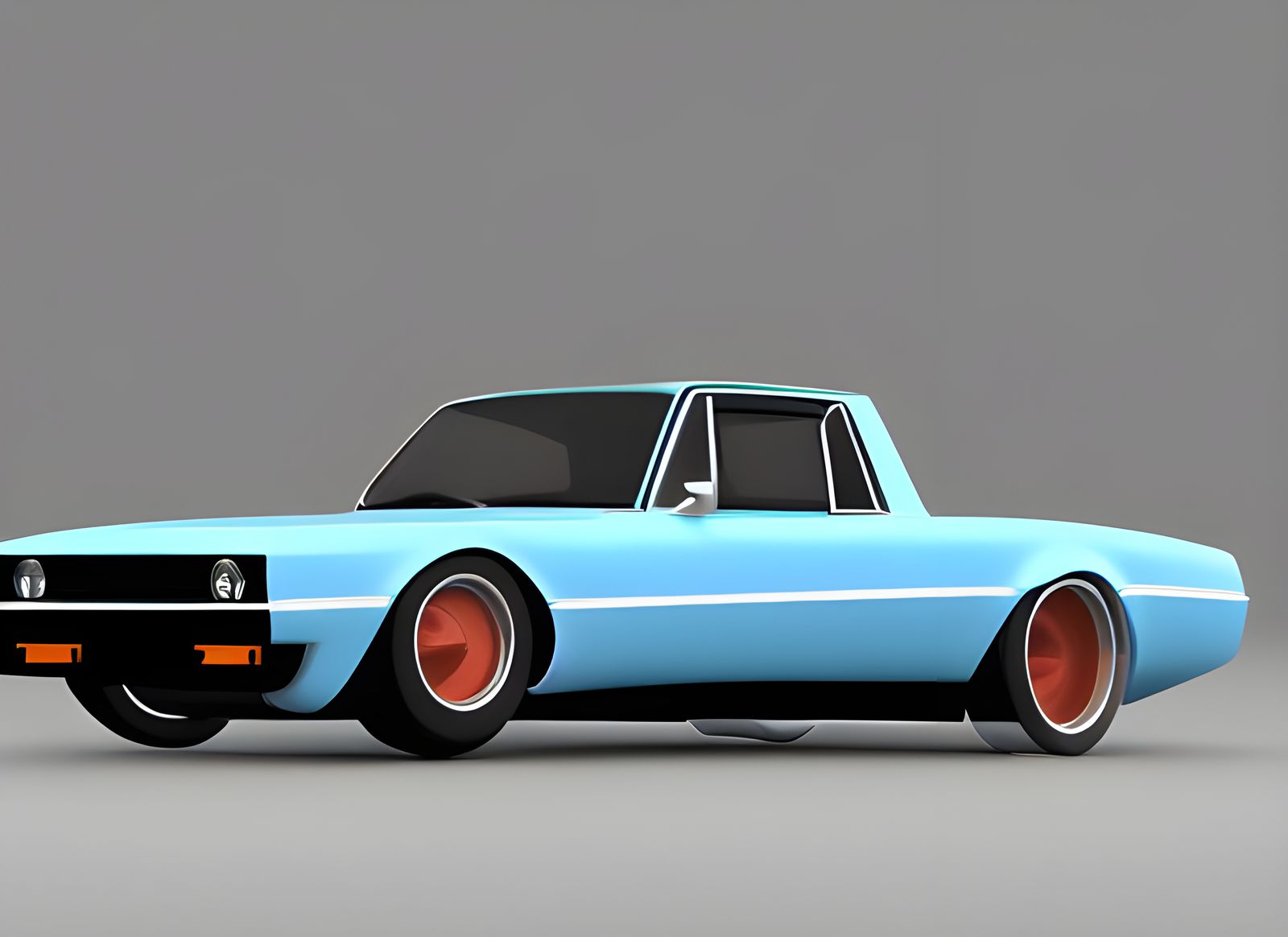 Photorealistic Car with Unique Wild Paint Job