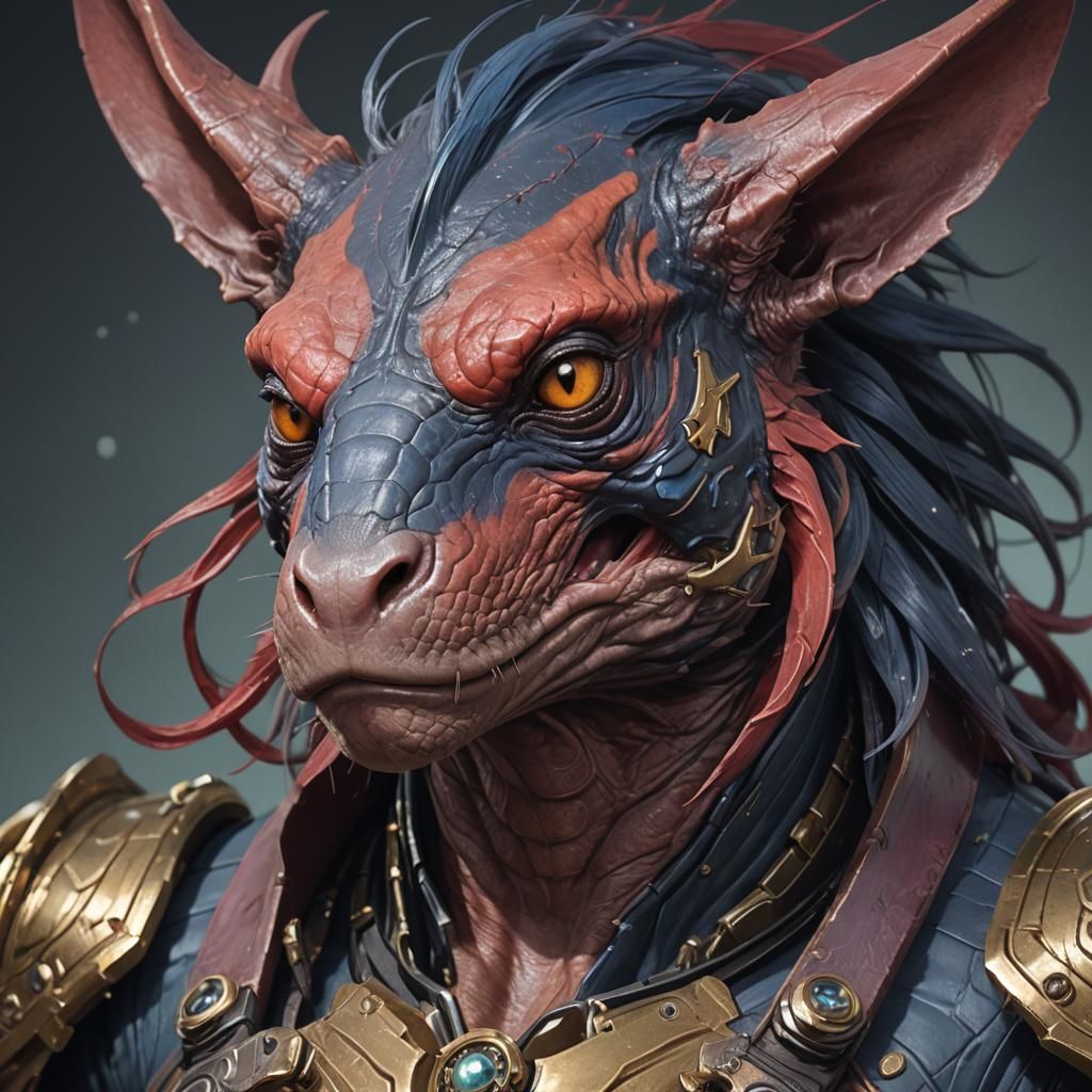 Futuristic Space Pirate Crossbreed Concept Art