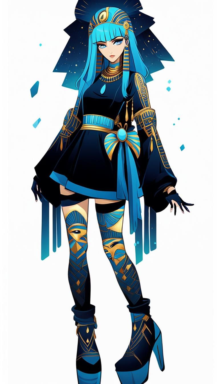 Egyptian Goddess: Decorative Character in a Light Style