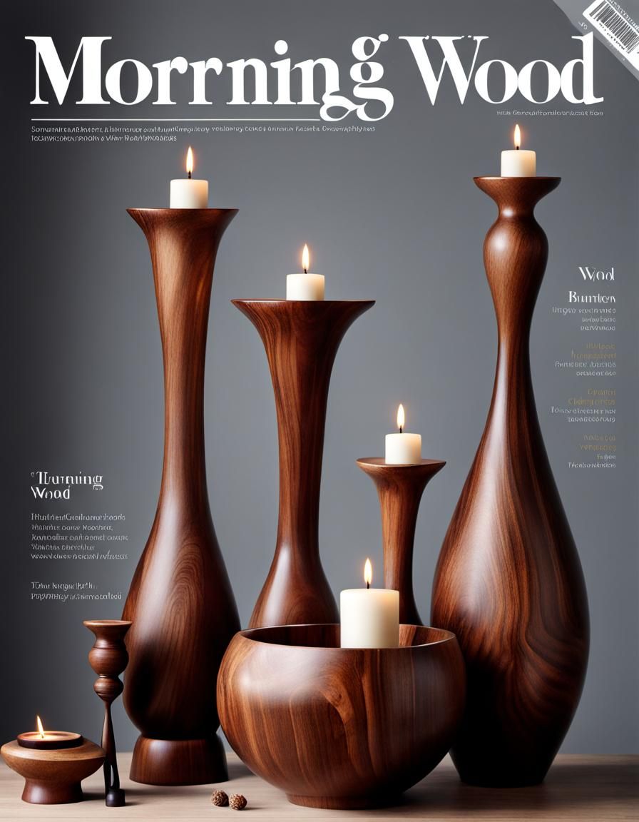 Handicrafts Magazine Cover Featuring Turned Wood Art