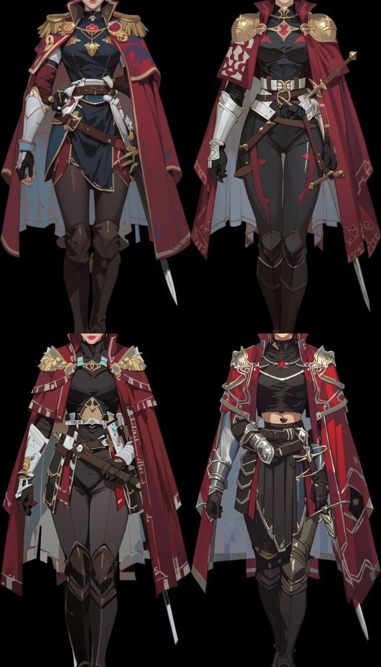 Brave Woman Poses with Sword on Hip