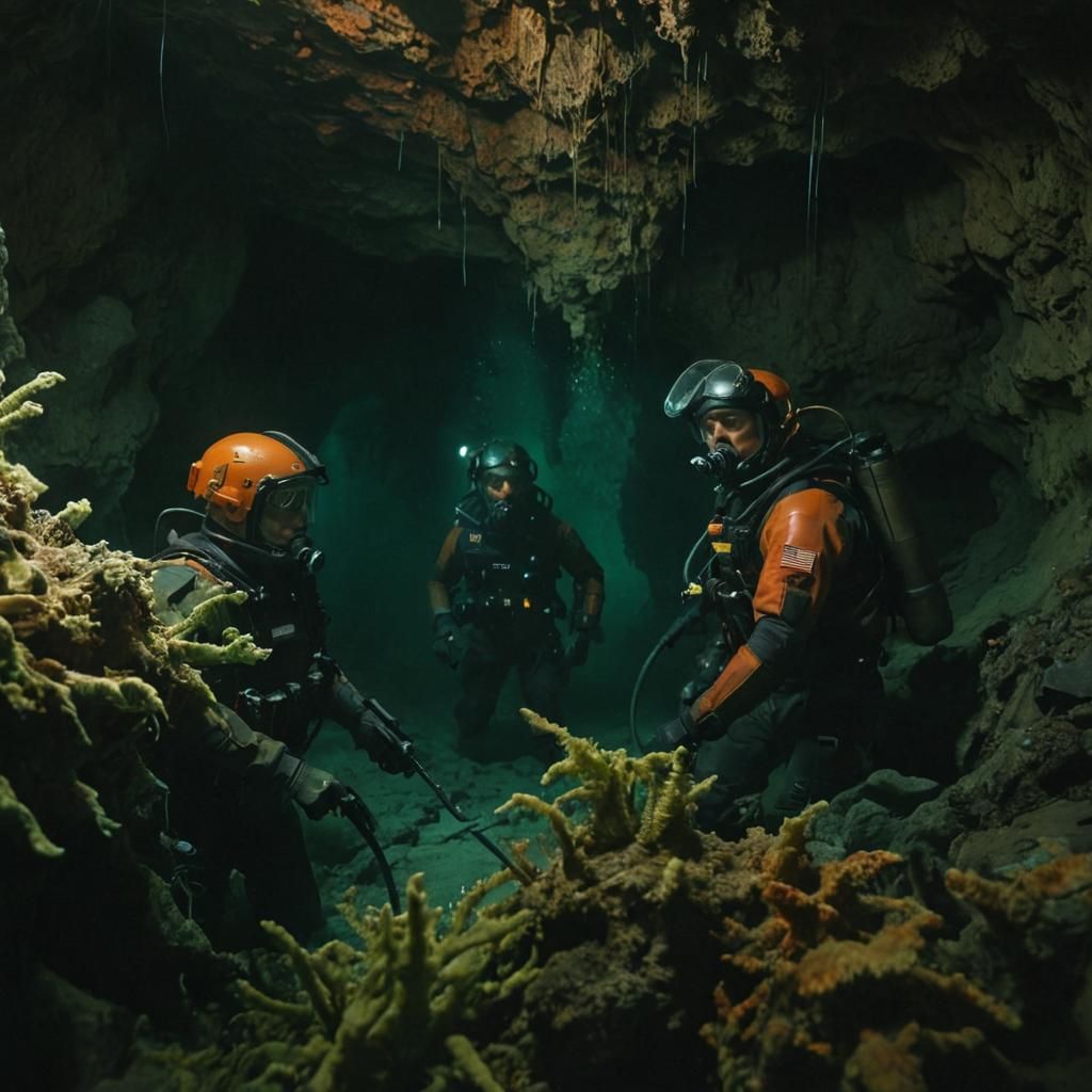 Underwater Cave Exploration in Cinematic Style