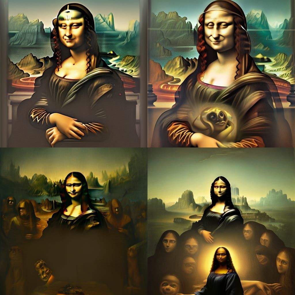 Mona Lisa with Monsters: Dark Fantasy Masterpiece