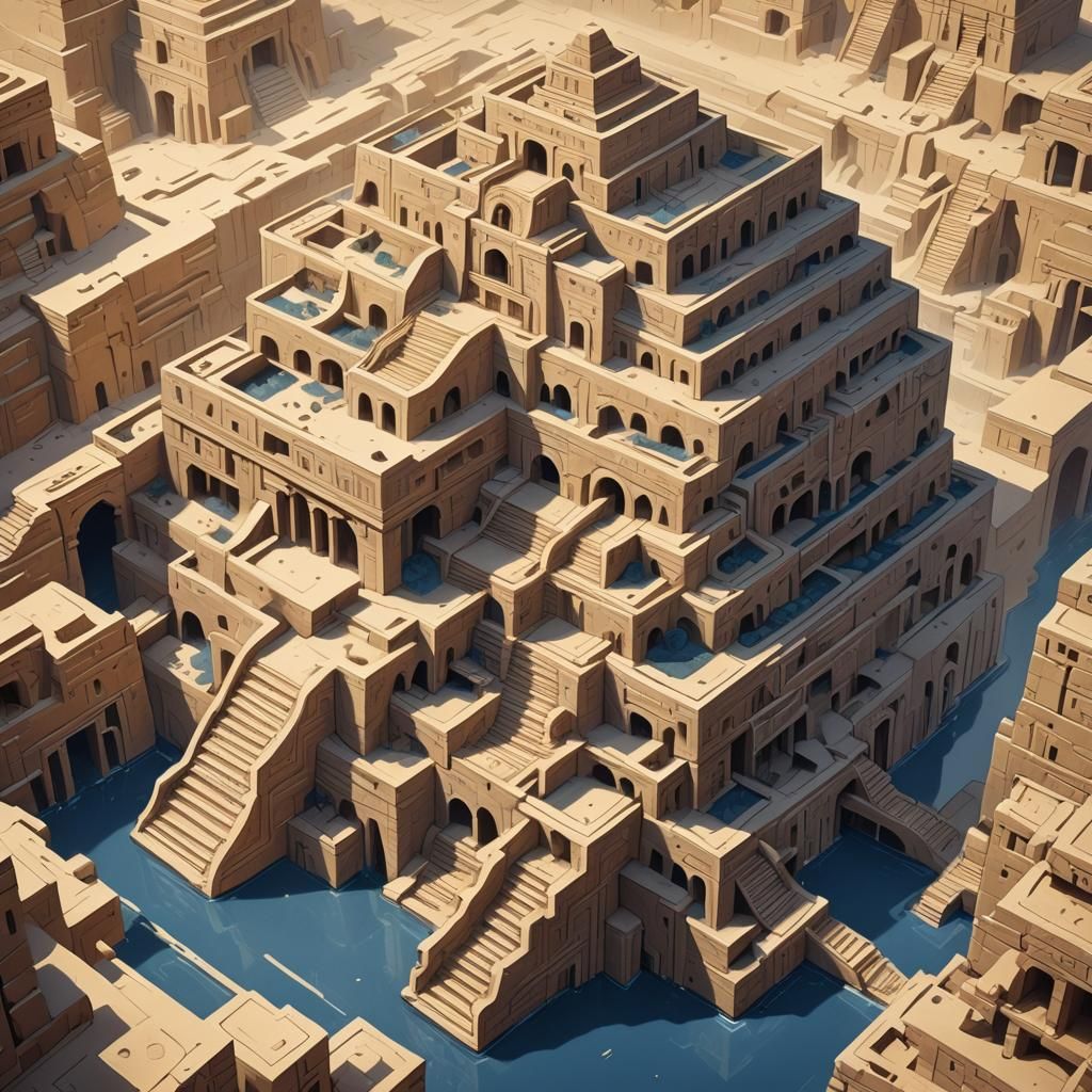 Colossal Ziggurat Concept Art in Unreal Engine 5