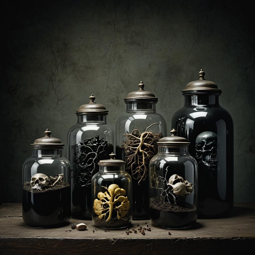 Anatomical Embalming Jars (vanitas photography)