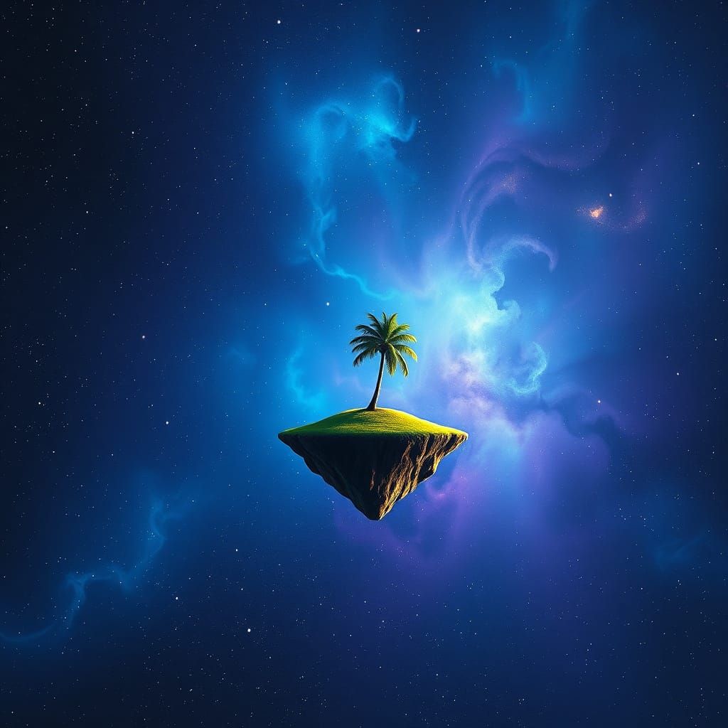 Tiny Tropical Island in Cosmic Space