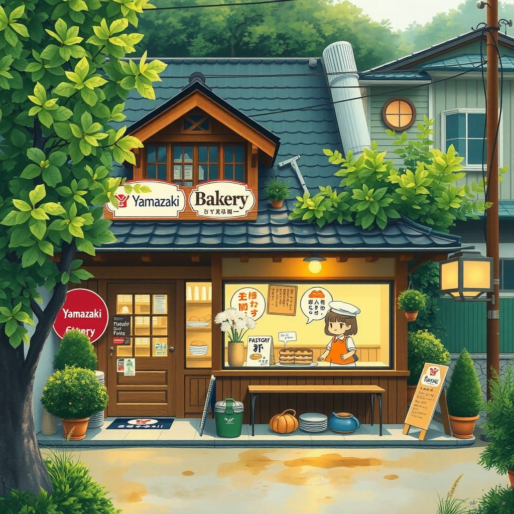 Yamazaki Bakery in Rural Japan: A Pop Art Vision