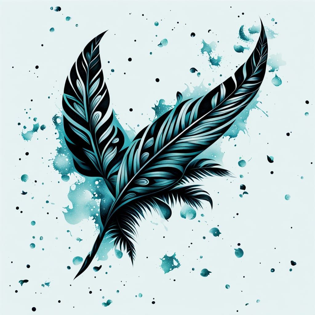 Tribal Tattoo Design in Bold Black and White