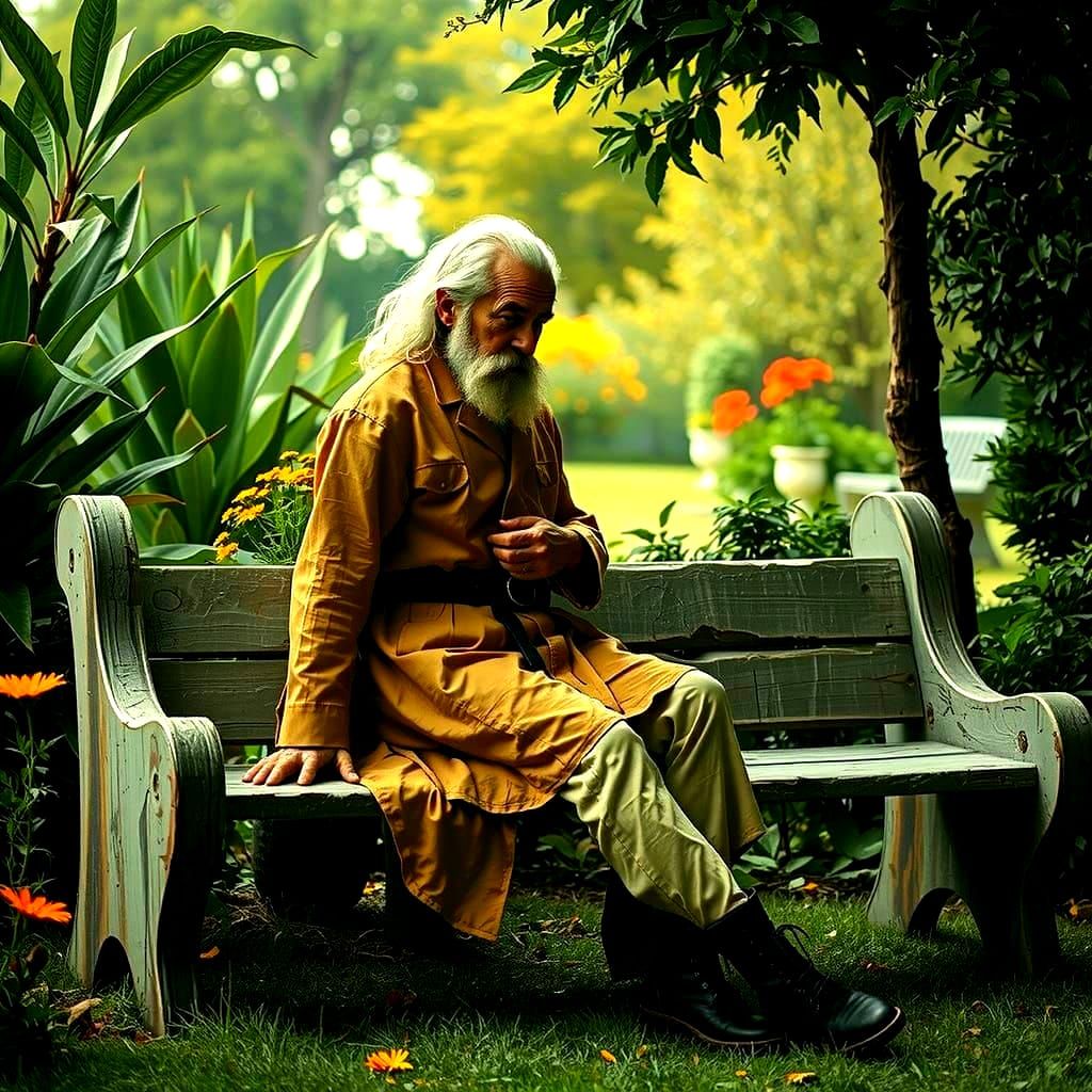 Ethereal Garden Scene in Whimsical 3D Style