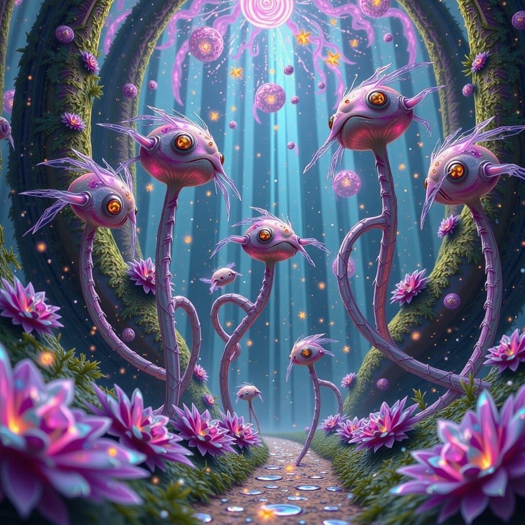 Ethereal Beings in a Surreal, Shifting Dimension