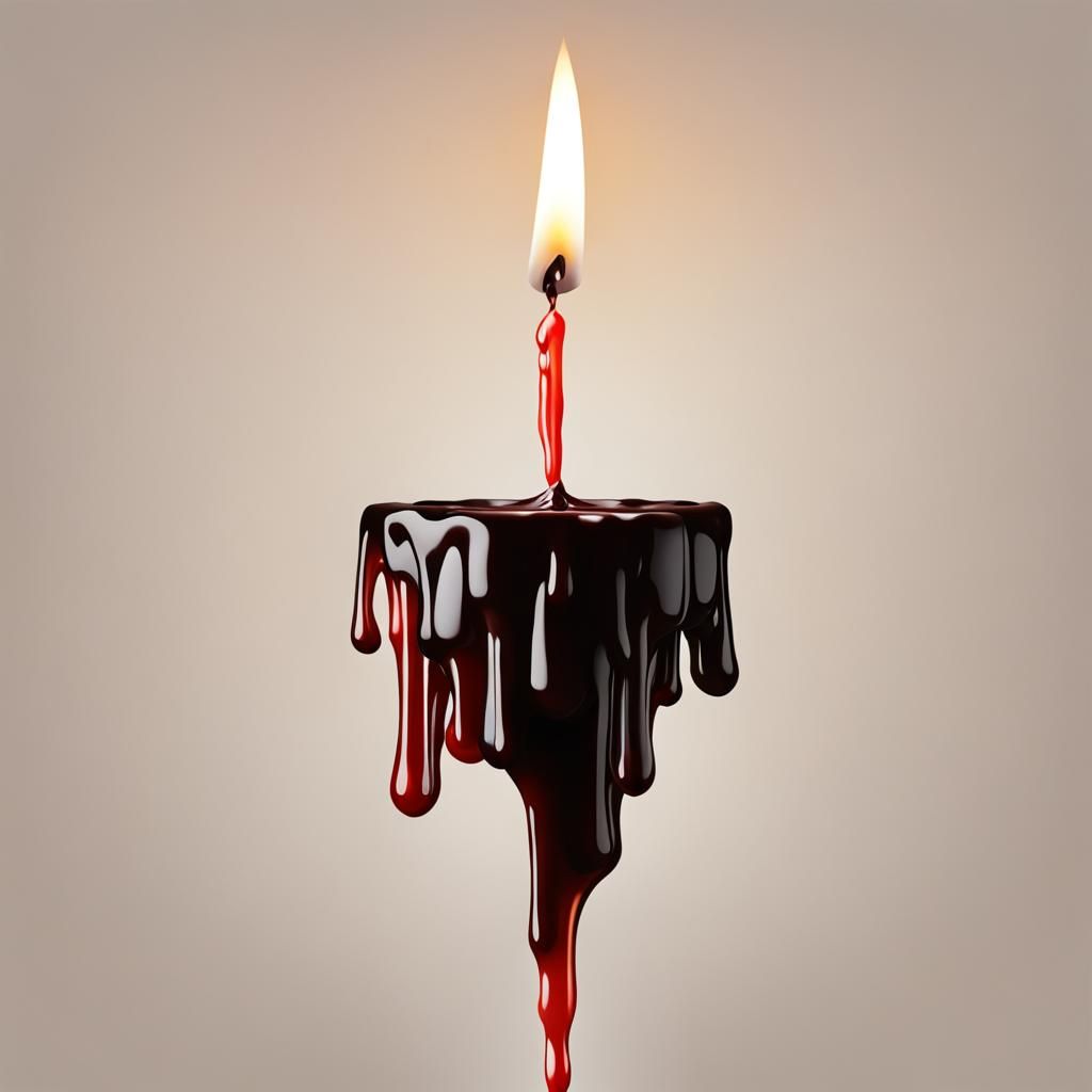 Upside Down Candle Dripping Wax