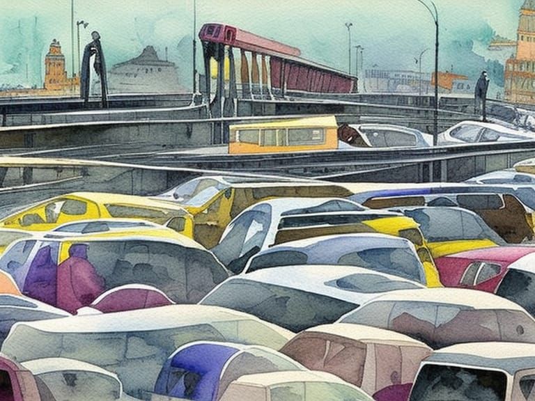 Traffic jam in Naples